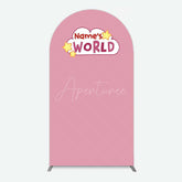 Aperturee Aperturee Dusty Rose Girls World Birthday Arch Backdrop
